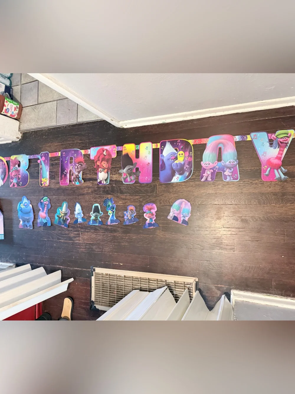 Trolls-Themed Birthday Party Banner - Official Character Decor